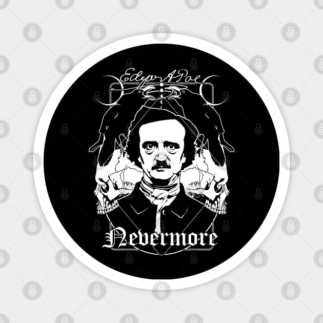 Edgar Allan Poe: Nevermore Magnet by Von Kowen